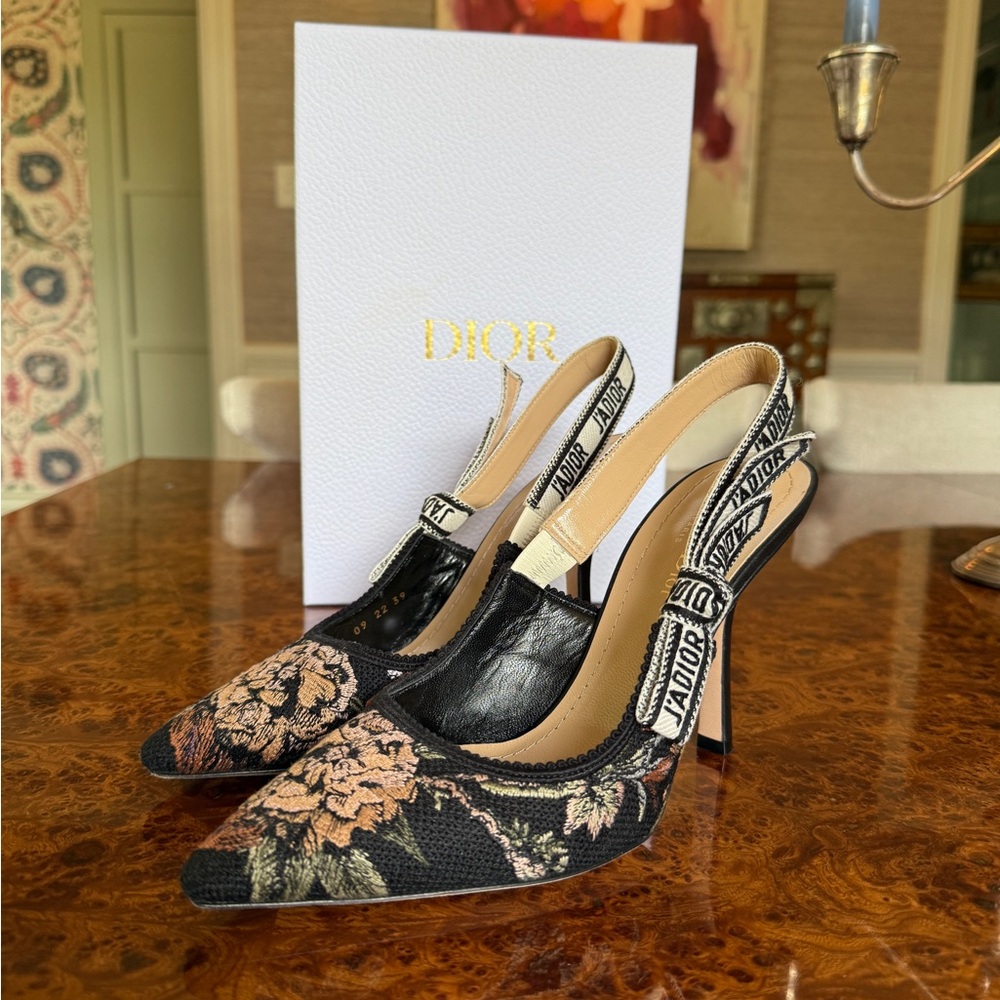 Dior J’Adior Slingback Pump Jardin Botanique Size 39